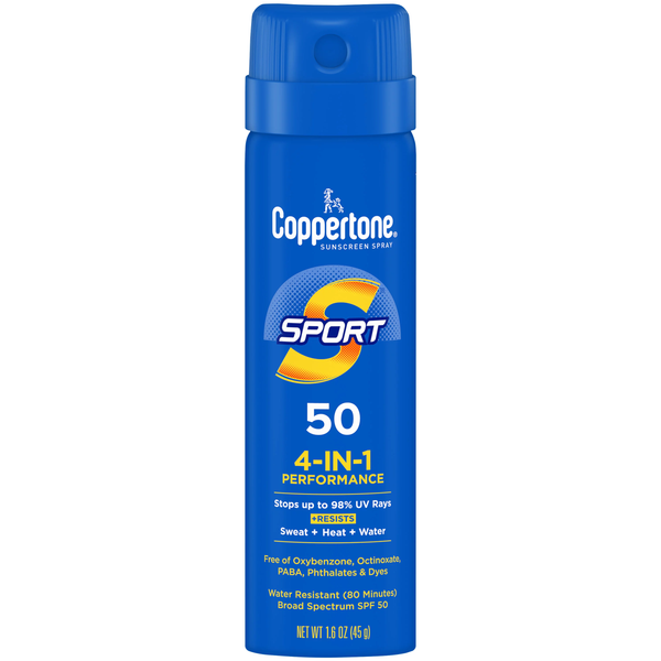 Coppertone Sport Sunscreen Spray SPF 50 4-in-1
